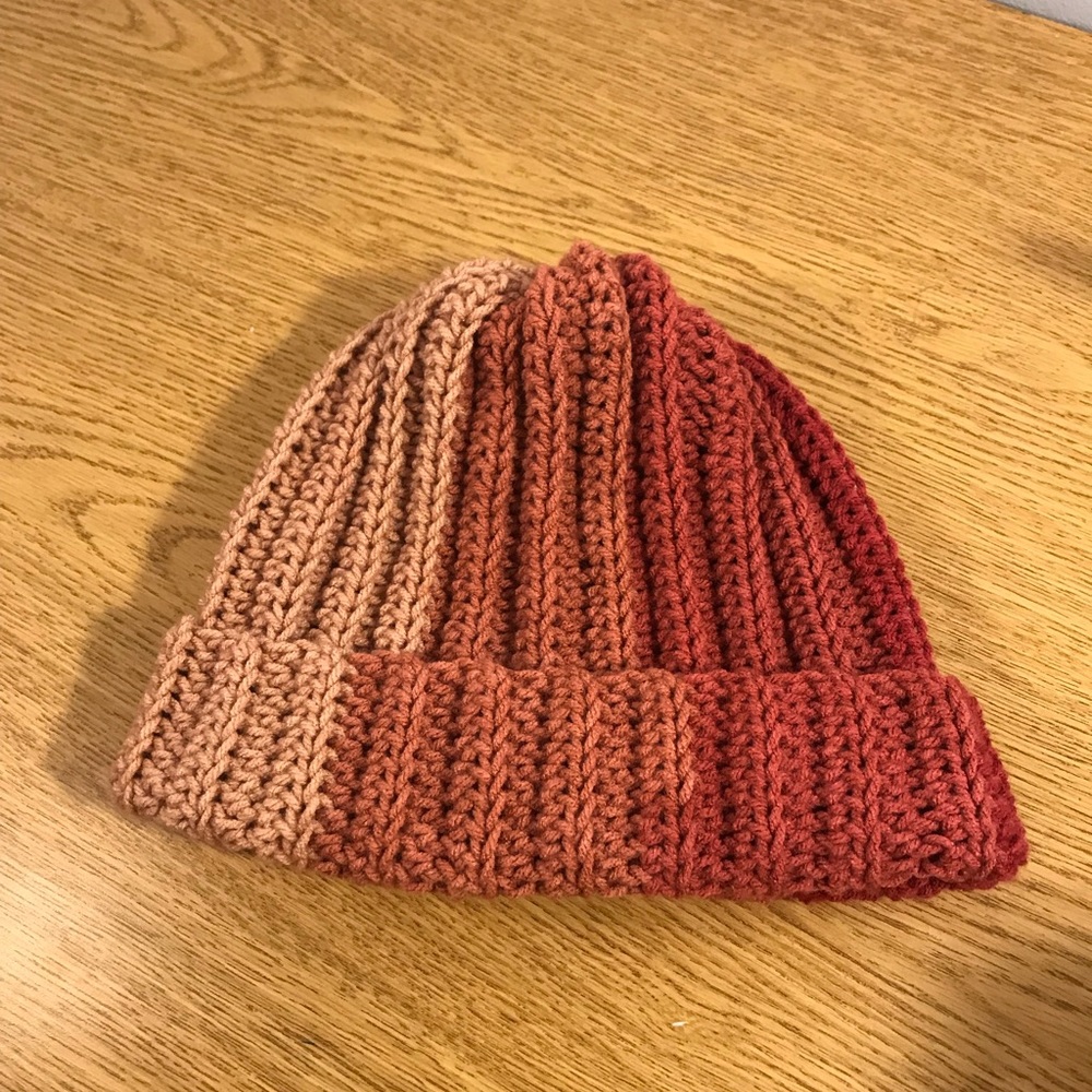 HANDMADE CROCHET PINK BEANIE